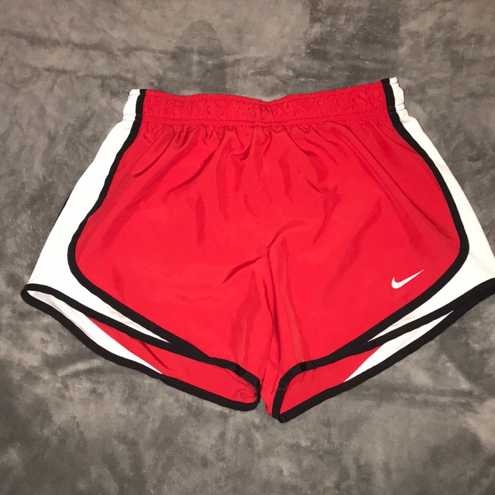 red nike athletic shorts